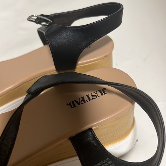 Shoedazzle Justfab Luna Platform Contrast Wedge Sandals - Picture 4 of 7